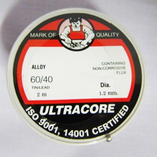 ตะกั่ว ยี่ห้อ ULTRACORE ของแท้ ขนาดเส้น 1.2mm. ความยาว 2m. (2เมตร)