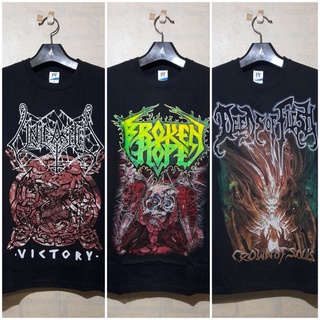 T-shirt  Ts - SANCTUARY / DISMEMBER / Brocade HOPE / EDGE Off SANITY / UNLEASHED / DEEDS DEEDS แบบไม่ฟอกสีS-5XL