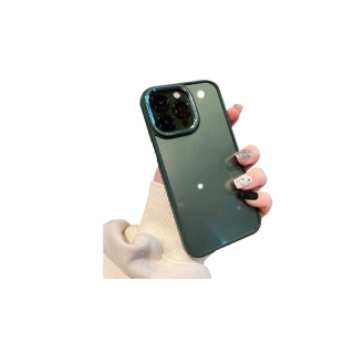 เคสโทรศัพท์มือถือแบบแข็ง ใส กันกระแทก สีเขียวอัลไพน์ สําหรับ iPhone 11 12 13 Pro Max