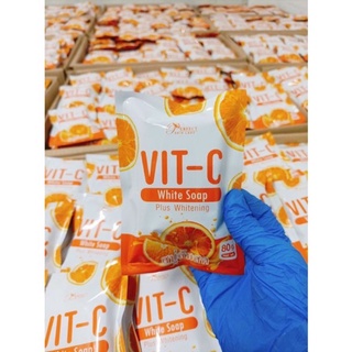 สบู่ส้มสดวิตามินซี VIT-C ถุงส้ม(1ก้อน)พร้อมส่งจร้า