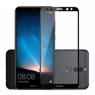 กระจกนิรภัย ฟิล์มกันรอย เต็มจอ เก็บขอบ แนบสนิท HUAWEI Nova 2i สีดำ