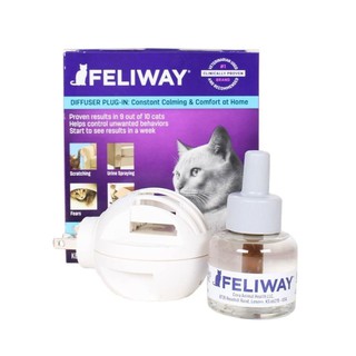 Feliway Diffuser Plug-In(ชนิดปลั๊กเสียบ​)ฟีโรโมนสังเคราะห์​ ลดอารมณ์ก้าวร้าว​​ 48ml​ ใช้ได้​30วัน​