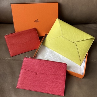 Hermes Enveloppe Trio Wallets Cherve SHW Stamp X