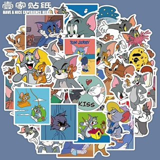 สติกเกอร์ทอมแอนด์เจอร์รี่ ชุด 50 ชิ้น Sticker Tom&amp;Jerry สติกเกอร์เกมดัง สติกเกอร์ตกแต่ง (สินค้าจากจีน)