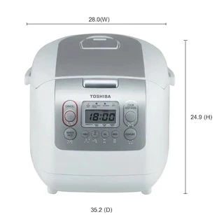 TOSHIBA หม้อหุงข้าว (1.8 ลิตร) รุ่น RC18NMF(WT/HA)A สีขาว หม้อในหนาพิเศษ (ก้นหม้อหนา 4 มม.)