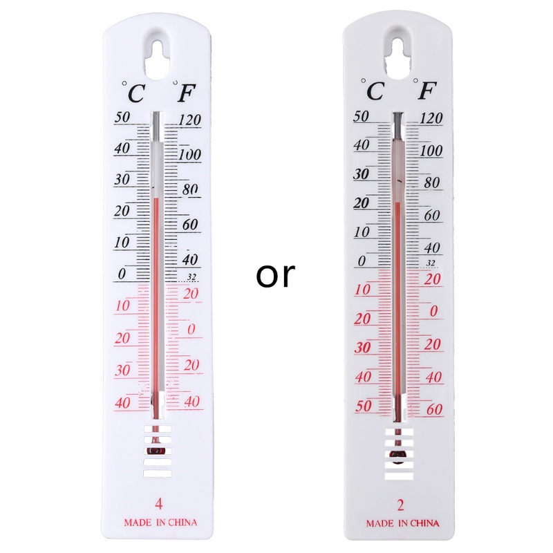 ✿ Home Wall Hanging Thermometer Celsius Fahrenheit Display Indoor Outdoor Greenhouse Temperature Monitor Gauge Household Daily Necessities