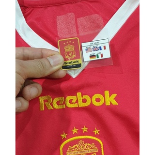 ป้ายคอ DIY เสื้อบอล มีสติ๊กกี้มีกาวในตัวพร้อมรีดทับ neck Label football shirt Liverpool Home 2001-02 Ucl มี S M L XL