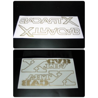 สติ๊กเกอร์แบบดั้งเดิม คำว่า XTRACAB ติดกระจกแค็ป TOYOTA MIGHTYX sticker ติดรถ แต่งรถ XTRACAB XTRA CAB EXTRA