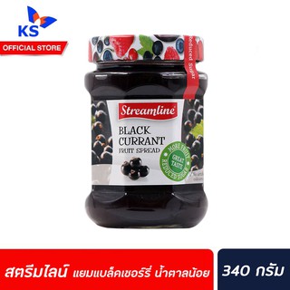 สินค้า Streamline แยม Black Cherry 340 กรัม Jam แบล็คเชอร์รี่ น้ำตาลน้อย fruit spread  Reduced Sugar สตรีมไลน์ เชอรี่