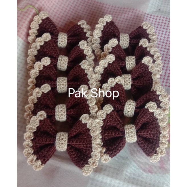 (พร้อมส่ง)โบว์ โบว์ถัก ติดชิ้นงาน ไหมวีนัสสินค้าสวยรับประกันงานแน่นทุกชิ้นงานจ่า - รูปที่ 3