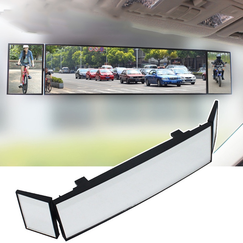 Tri-Fold Curved Adjustable Car Rear Side View Blind Spot Clip on Convex ...