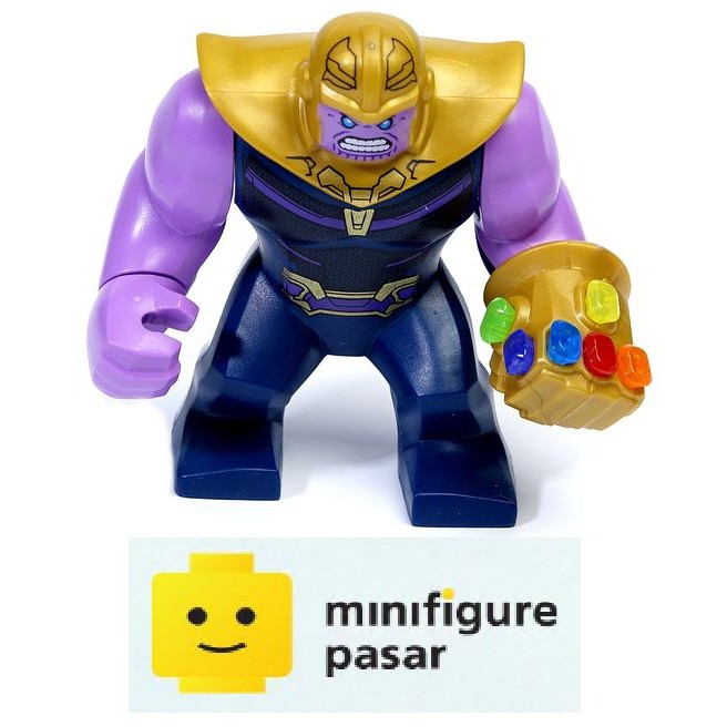 Sh0504 Lego Marvel Super Heroes Avengers Infinity War 76107 - Thanos Minifigure With Gauntlet & Ston