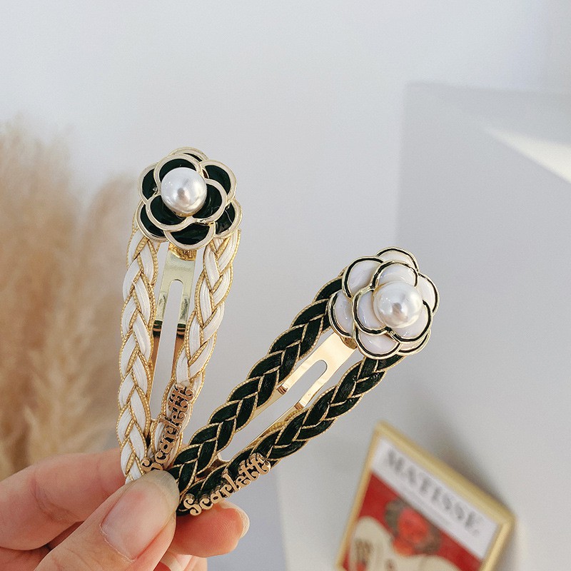 กิ๊บติดผม ประดับมุก ดอกไม้ ขนาดเล็ก แนวย้อนยุค สไตล์เกาหลี - รูปที่ 3