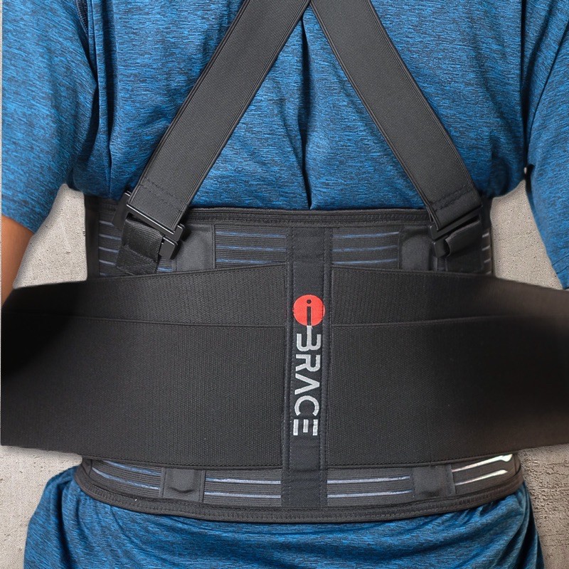 🔥Back Support🔥 iBrace Back Support Belt 🇺🇸 ไอเบรซ เข็มขัดพยุงหลัง ช่วยป้องกันหลัง เข็มขัดยกของ ใส่สบาย