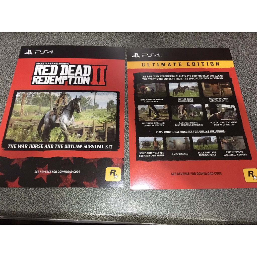 Red Dead Redemption 2 Code pre order และ Ultimate Edition Shopee Thailand
