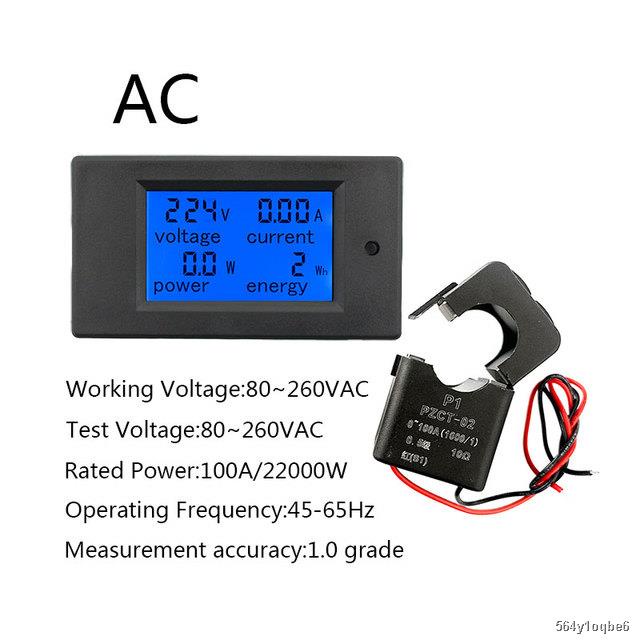 Details about   Digital LED Display Voltmeter Ammeter Wattmeter 20A 100A AC 80-260V DC 6.5-100V 