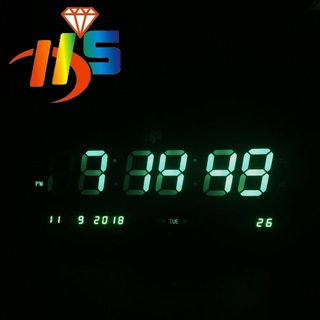 นาฬิกาดิจิตอล LED Digital Clock รุ่น HS4522 Black - สีเขียว