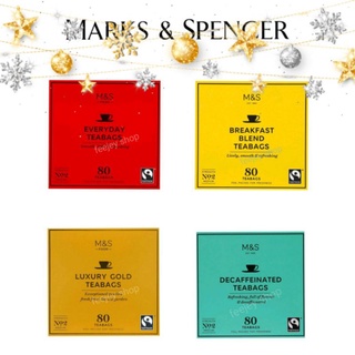 Mark &amp; Spencer ชาอังกฤษ/ชาผงสำเร็จรูปชนิดสกัดคาเฟอีนออกขนาด 80 ซอง☕🫖