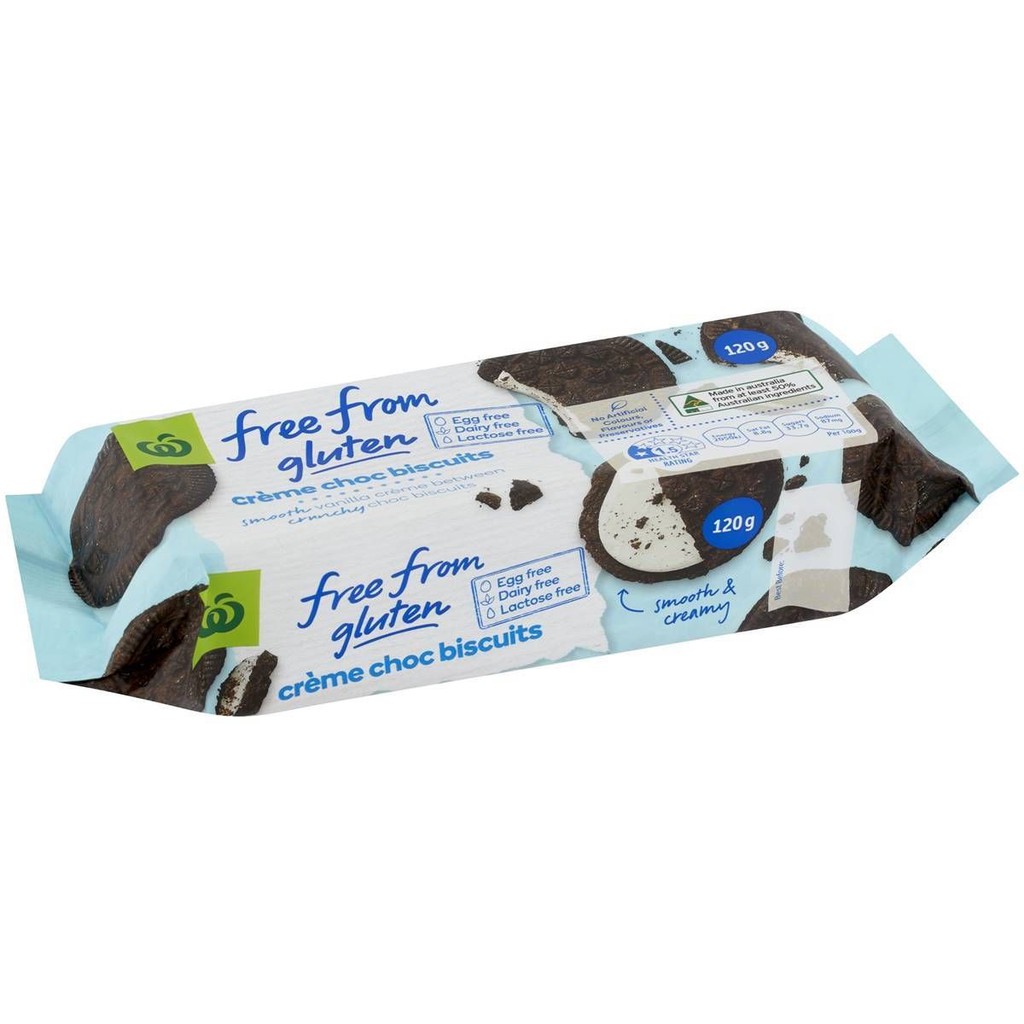 Woolworths Free From Gluten Creme Choc Biscuits 120g Shopee Thailand