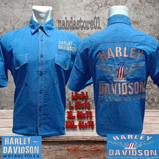 เสื้อเชิ้ตยีนแขนสั้น Harleydavidson HD1