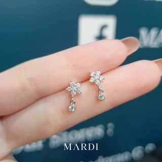 Mardi Jewelry ต่างหูเงินแท้ 925 Eve Flower Earrings Silver