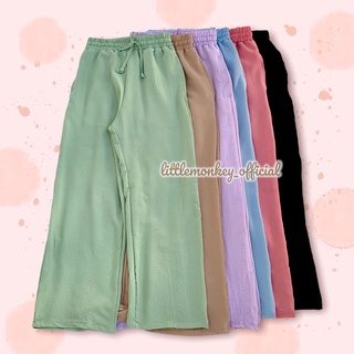 2515🌷 BASIC BUBBLE CANDY PANTS เชือกรูดปรับขนาดได้ มีกระเป๋า2ข้าง