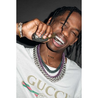 ทราวิส สก็อตต์ Travis Scott โปสเตอร์ Poster แร็ปเปอร์ Rapper Hiphop ฮิปฮอป โปสเตอร์ รูปภาพ ตกแต่งผนัง Music