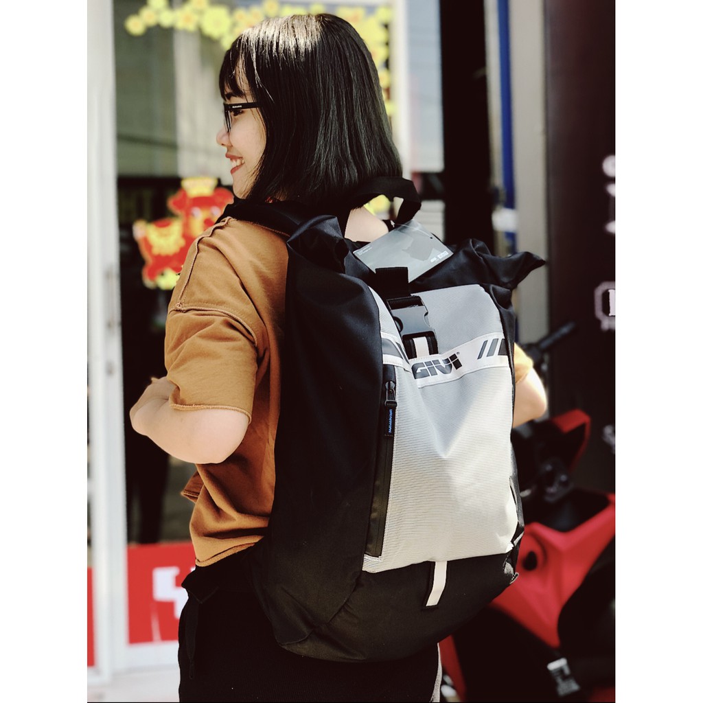 ของแท้ Givi RBP02 กระเป๋าเป้สะพายหลังกันน้ํา 25L - เทคโนโลยีพับกันน้ํา 100% ที่เก็บข้อมูลแล็ปท็อปที่
