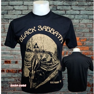 เสื้อยืดผ้าฝ้ายพิมพ์ลายขายดีเสื้อวง BLACK SABBATH วงร็อค ไม่มีตะเข็บข้าง คอฟิต ป้ายUS เสื้อร็อค เสื้อผ้าผู้ชาย เสื้อทัวร