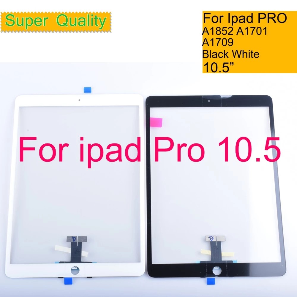 10.5 สําหรับ Apple iPad Pro 10.5 2017 A1852 A1701 A1709 Pro Touch Screen Digitizer Sensor Touch ด้านหน้าด้านนอกกระจก LCD