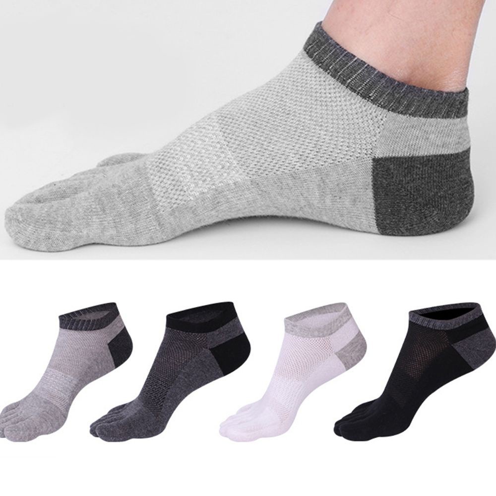 38 บาท MXFASHIONE Boat Men’s Socks Ankle Five-Finger Socks Five Toe Socks Toe Socks Men Mesh Socks Anti-slip Cotton Mesh Socks/Multicolor Men Clothes