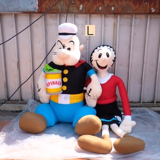 ตุ๊กตา Popeye ป๊อปอาย &amp; Olive Oyl โอลีฟออย ท่านั่ง S/M/L โอลีฟ Popeye the Sailor Man