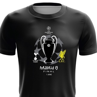 เสื้อยืด ลาย Liverpool FC แบบแห้งเร็ว ไซซ์ XS - 7XL (Final Madrid 19)