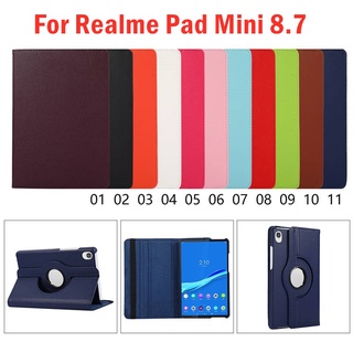 เคสหนัง ฝาพับ กันกระแทก หมุนได้ 360 องศา พร้อมขาตั้ง สําหรับ Realme Pad Mini 8.7 นิ้ว