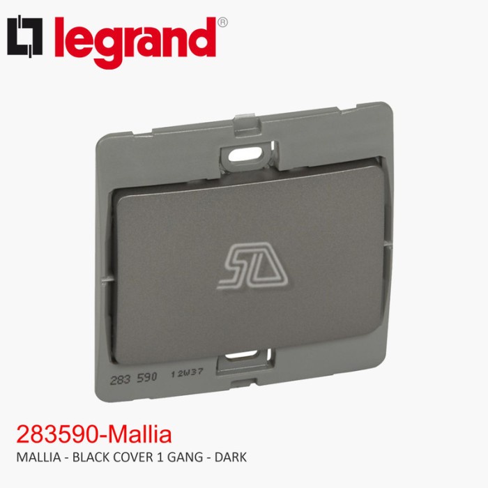 LEGRAND MALLIA BLANK COVER 1 GANG DARK