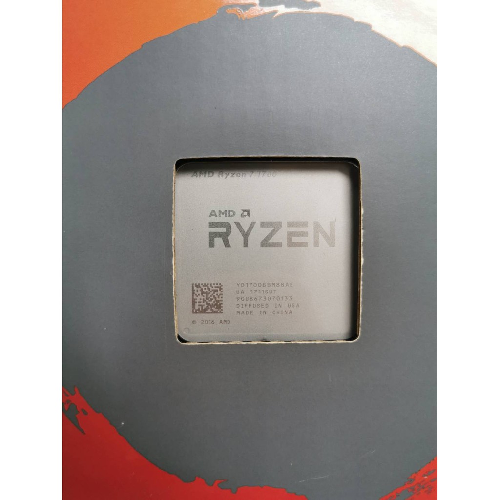 CPU AMD AM4 RYZEN 7 1700 มือสอง ประกัน JIB/SYNEX 02/2021