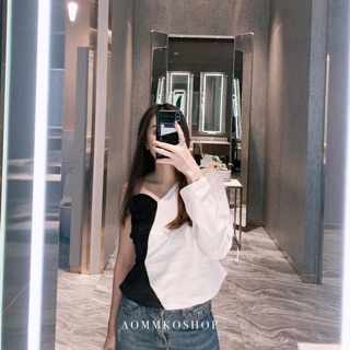 เสื้อไหล่เดียว ทรงสวย ไฮโซชิคๆ