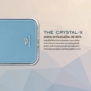 (รุ่นกันรอยขีดข่วน)เคสใสCrystal - X เคส Whale Indeed กระจกใสกัน Lv.3 กันเลนส์กล้องสูงพิเศษ 2.2 mm