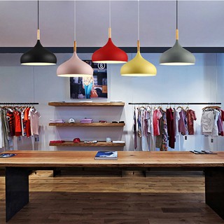 ✚▤✑Nordic Single Head Chandelier Modern Simple Restaurant Hotel Office Milk Tea Shop Industrial Style Commercial Shade