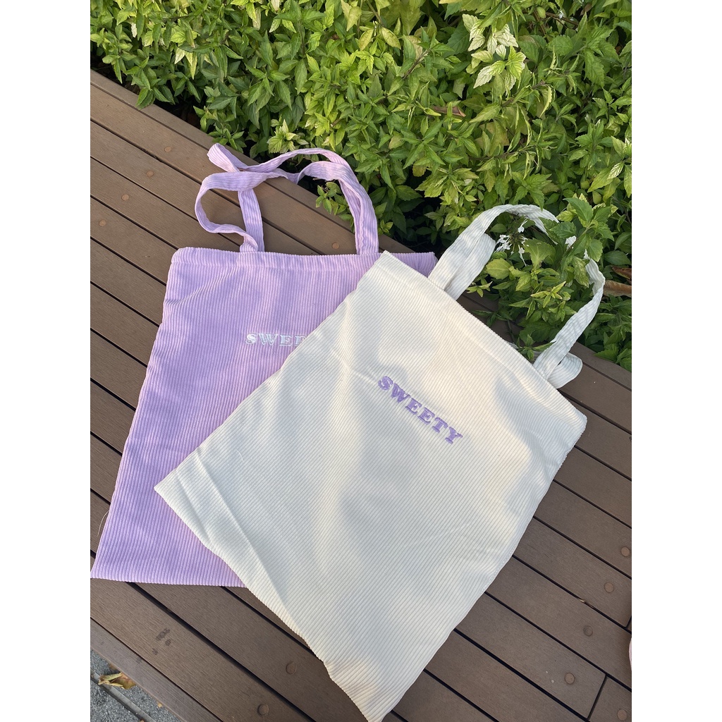 𝗖𝗼𝗿𝗱𝘂𝗿𝗼𝘆 𝗯𝗮𝗴 🧸กระเป๋าผ้าลูกฟูก  กระเป๋าผ้าลูกฟูกนุ่มๆ น่ารักมาก