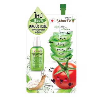 (1ซอง) Smooto Tomato Aloe Snail White &amp; Acne Sleeping Serum 10ml สิวx5 (10กรัม)