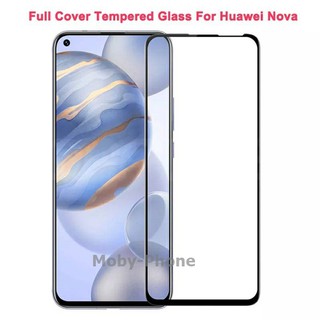 ฟิล์มกระจกนิรภัย Huawei Nova 7 SE เต็มจอ กาวเต็ม (สีดำ)