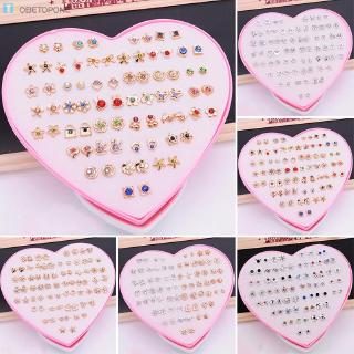 ชุดต่างหูแฟชั่นดอกไม้ stud earrings 36/คู่