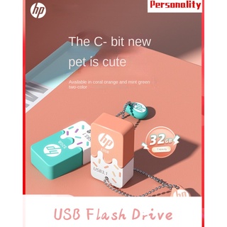 Hp แฟลชไดรฟ์ usb ลายการ์ตูนน่ารัก ขนาดเล็ก 4GB 8GB 16GB 32GB 64GB 128GB แบบพกพา กันน้ํา