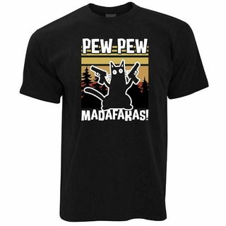 [COD]ราคา เสื้อยืด ผ้าฝ้าย พิมพ์ลาย Pew Pew Madafakas Action Cat Rude Slogan ตลก ของขวัญ สําหรับผู้ชายS-5XL