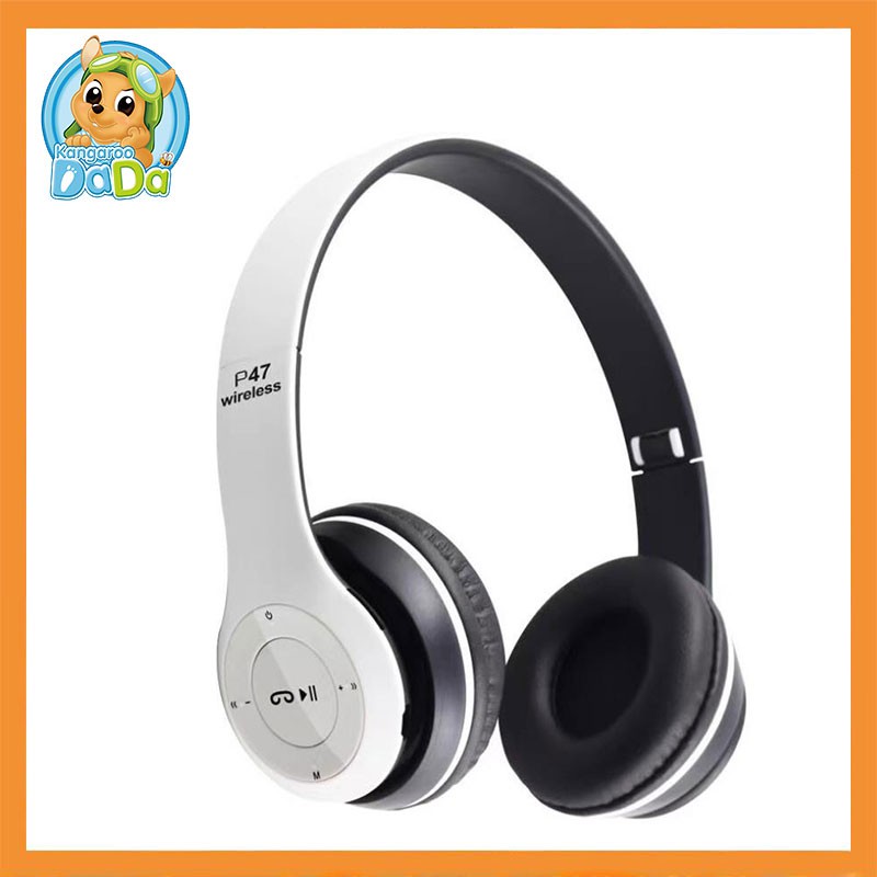 สีขาว หูฟังบลูทูธ P47 เสียงดี Wireless Bluetooth Stereo Headset หูฟังบลูธูทไร้สาย Headphones