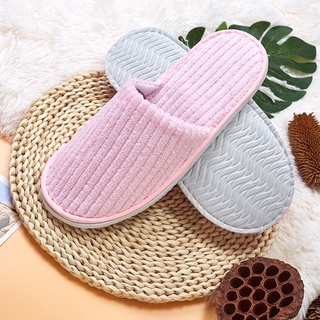 พร้อมส่ง‼️รองเท้าใส่ในบ้าน รองเท้าโรงแรม พื้นยาง กันลื่น slipper สลิปเปอร์ สีพื้น❤️