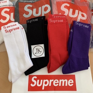 🔥พร้อมส่ง🔥Supreme x Hanes Crew Socks ถุงเท้าซูพรีมของแท้💯จากช็อป🇺🇸