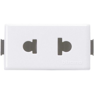 เต้ารับเดี่ยว 2 ขา B-TICINO SAM5025 SINGLE SOCKETS 2P UNIVERSAL SAM5025 B-TICINO