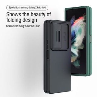 เคสโทรศัพท์มือถือ ยาง แบบสไลด์ได้ เพื่อความเป็นส่วนตัว สําหรับ Samsung Galaxy Z Fold4 NILLKIN Z Fold 4 5G